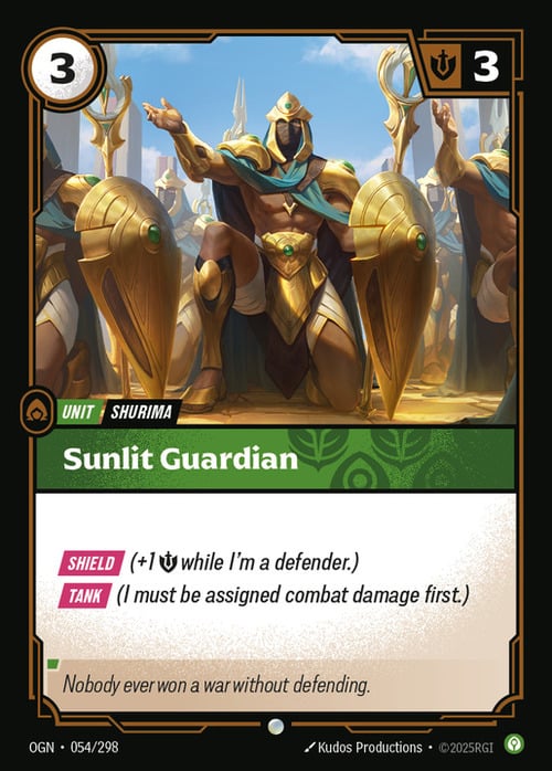 Sunlit Guardian Card Front