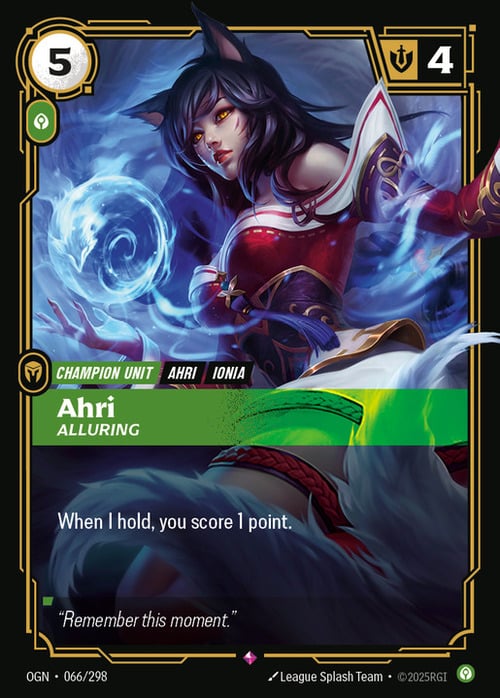 Ahri - Alluring Card Front
