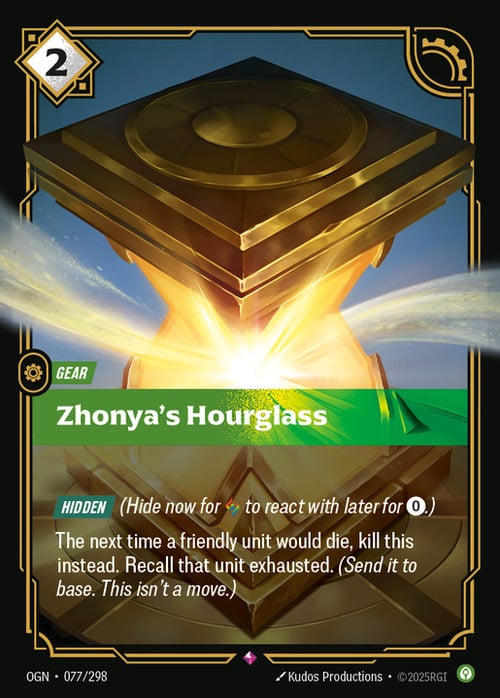 Zhonya's Hourglass Card Front