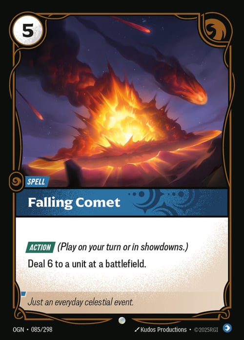 Falling Comet Card Front