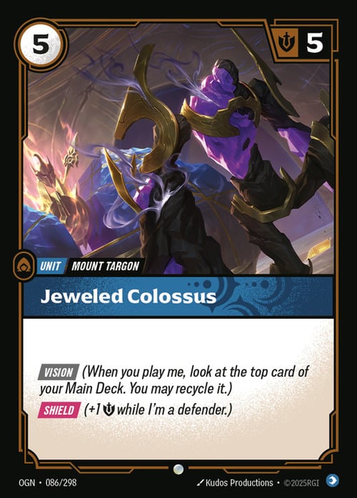 Jeweled Colossus Card Front