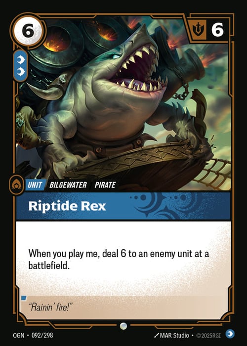 Riptide Rex Card Front