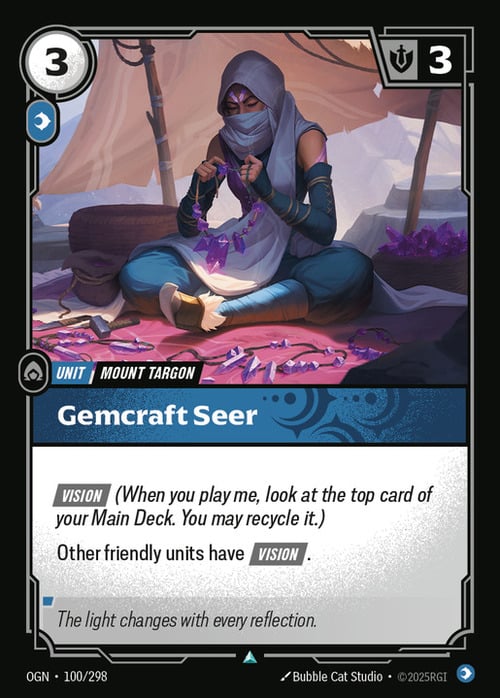 Gemcraft Seer Card Front