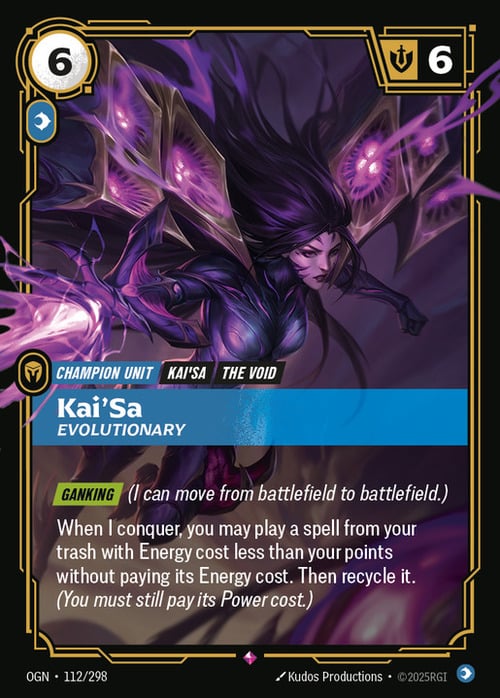 Kai'Sa - Evolutionary Card Front
