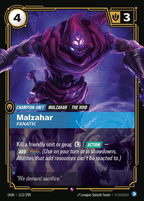 Malzahar - Fanatic Card Front