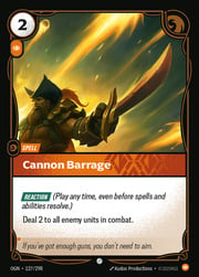 Cannon Barrage 127