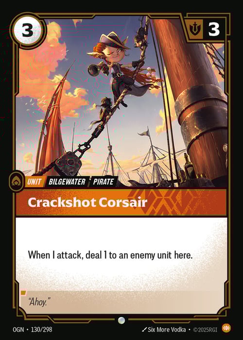 Crackshot Corsair Card Front