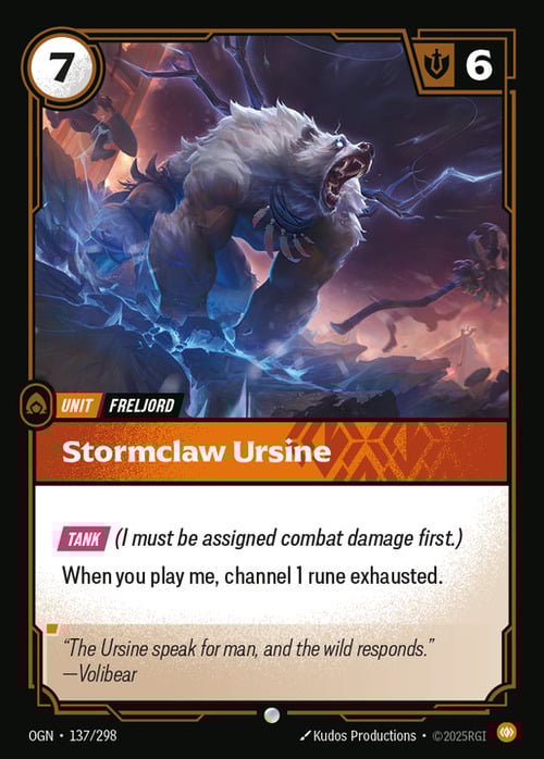 Stormclaw Ursine Card Front