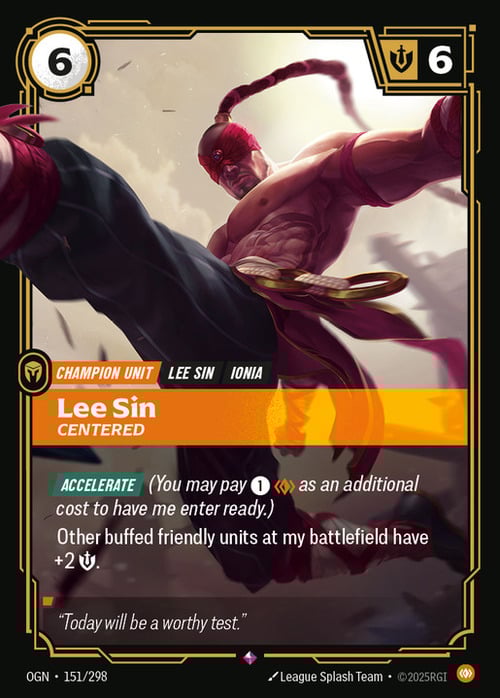 Lee Sin - Centered Card Front