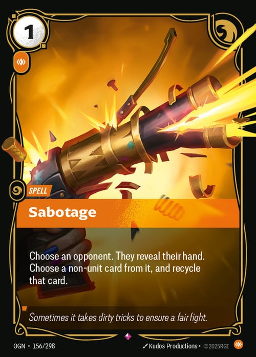 Sabotage Card Front