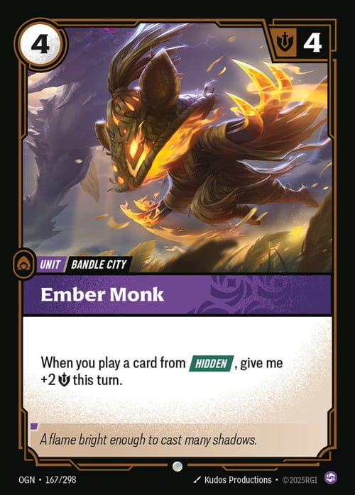 Ember Monk Card Front