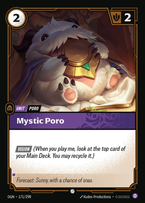 Mystic Poro Card Front