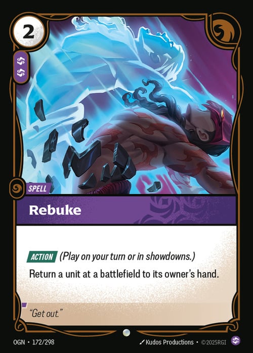Rebuke Card Front