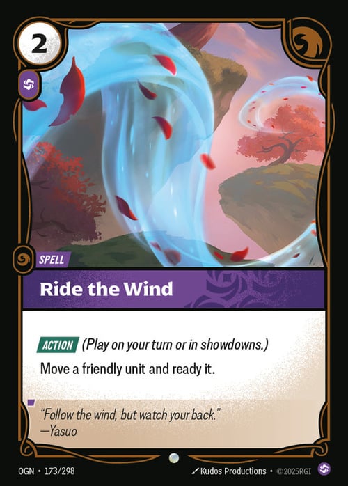 Ride the Wind Card Front