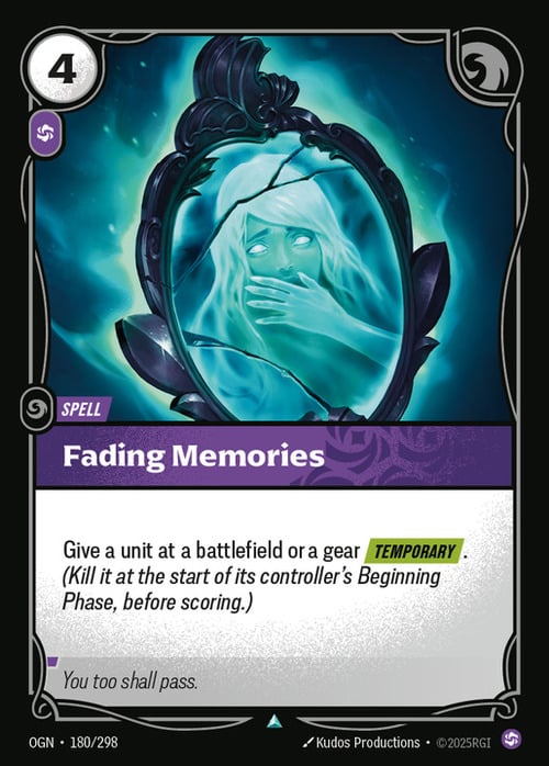 Fading Memories Card Front