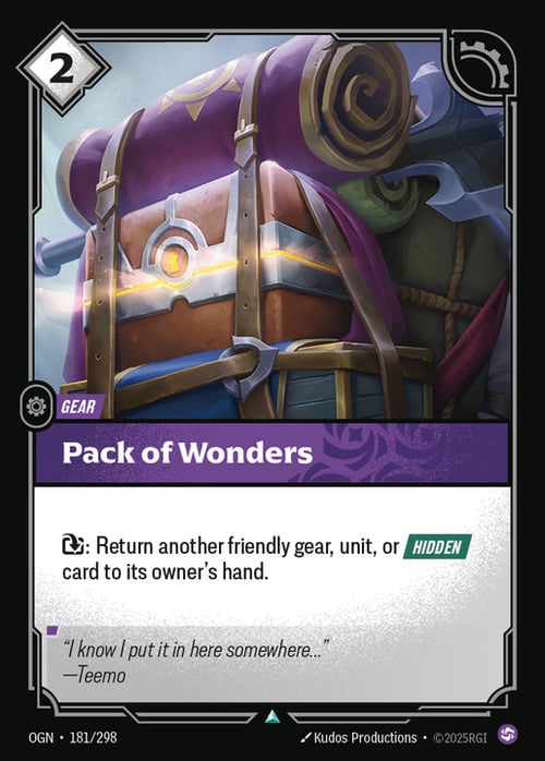 Pack of Wonders Card Front