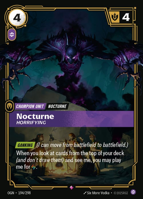 Nocturne - Horrifying Card Front