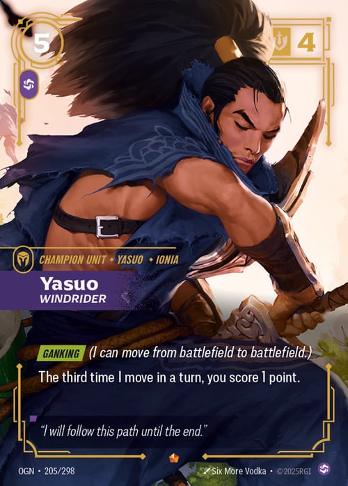 Yasuo - Windrider Card Front