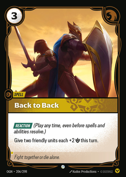 Back to Back Card Front