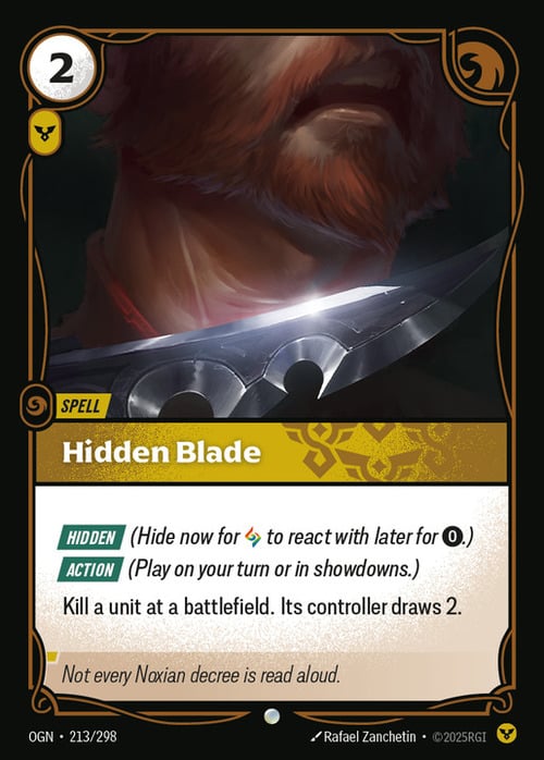 Hidden Blade Card Front