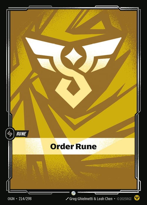 Order Rune Card Front