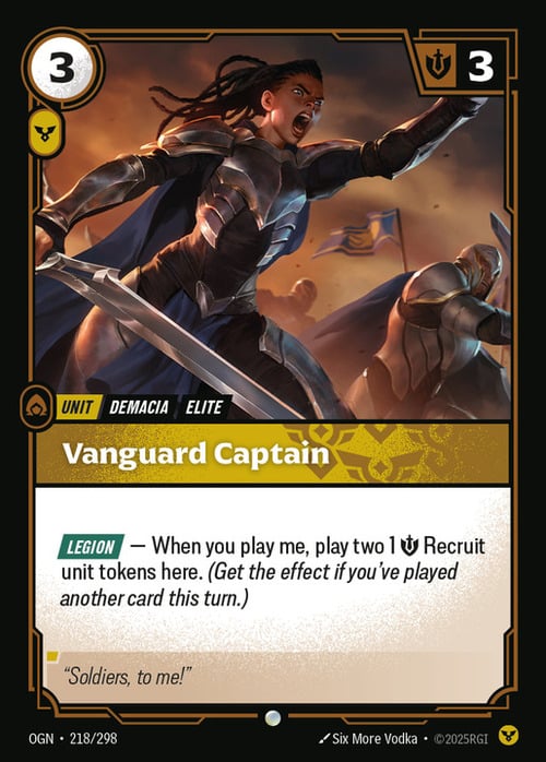 Vanguard Captain Card Front