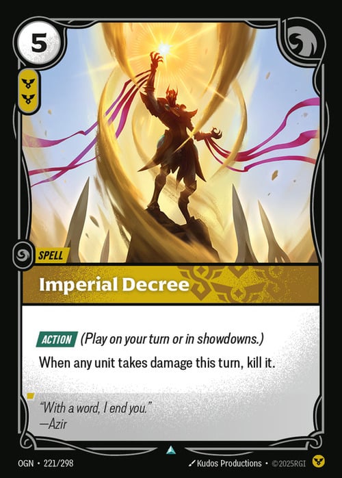 Imperial Decree Card Front