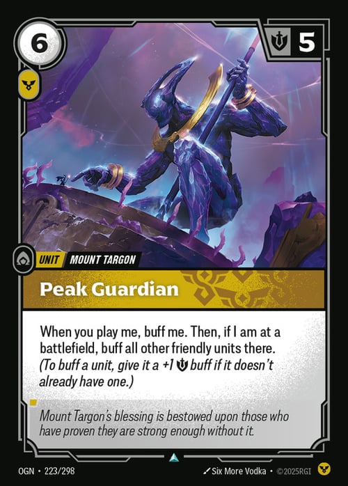 Peak Guardian Card Front