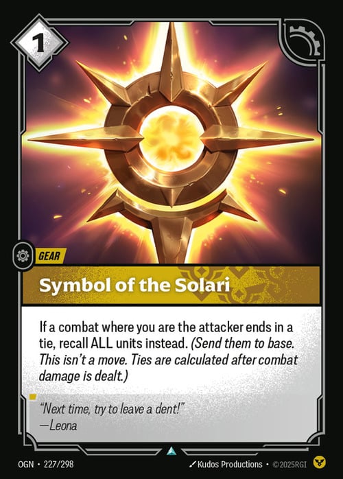 Symbol of the Solari Card Front