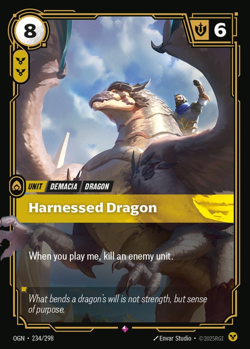 Harnessed Dragon Card Front