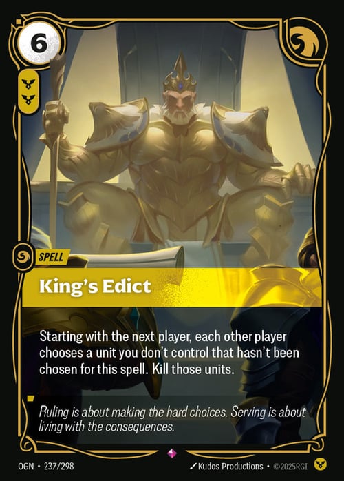 King's Edict Card Front