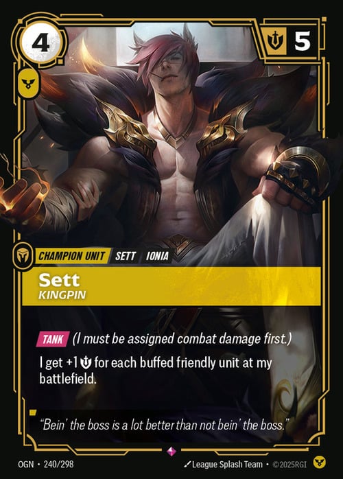 Sett - Kingpin Card Front