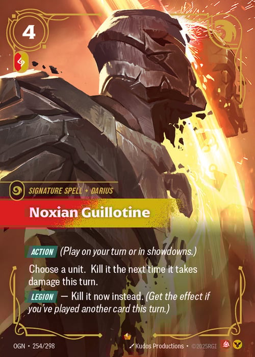 Noxian Guillotine Card Front