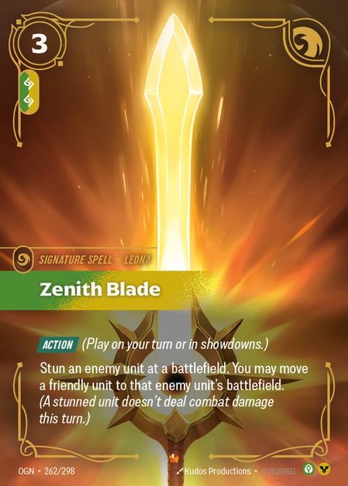 Zenith Blade Card Front