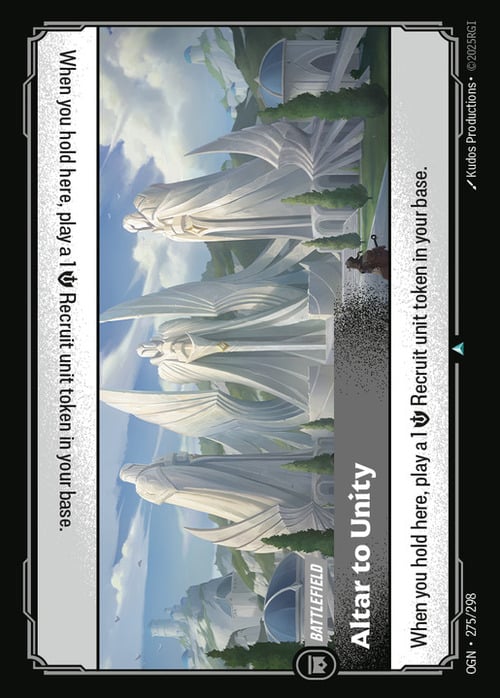 Altar to Unity Card Front