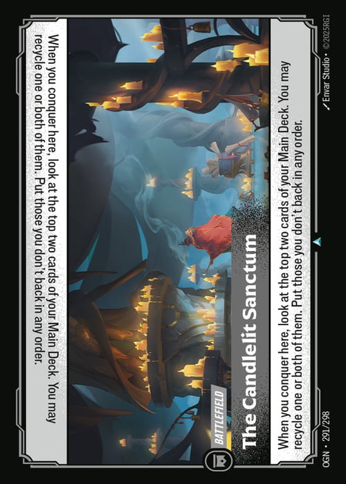 The Candlelit Sanctum Card Front