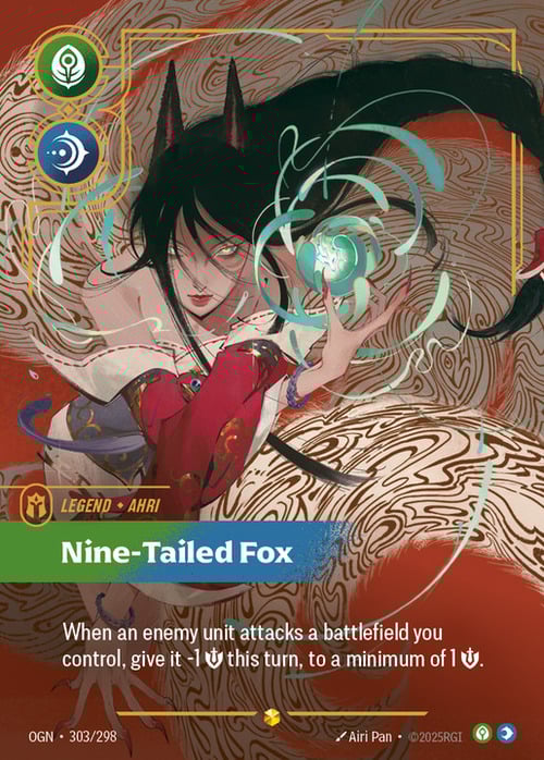 Ahri, Nine-Tailed Fox Card Front