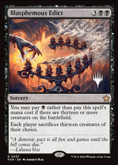 Blasphemous Edict Card Front