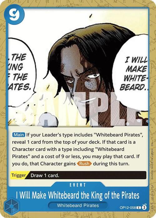 I Will Make Whitebeard the King of the Pirates Card Front