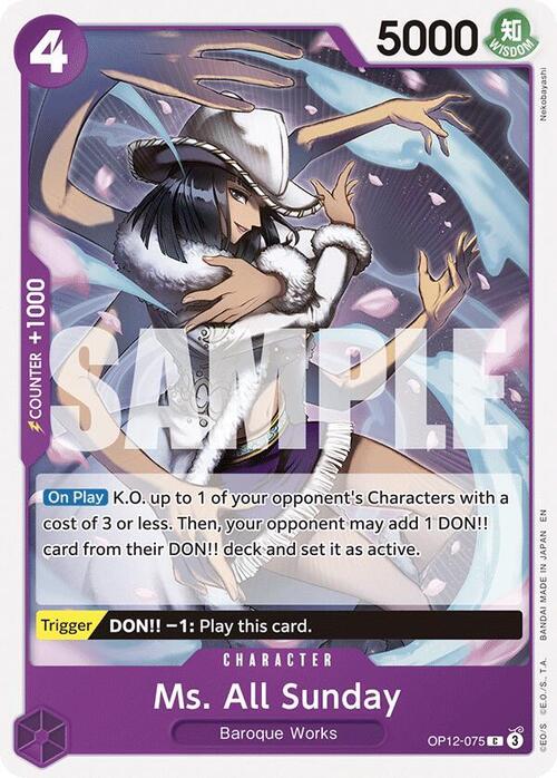 Ms. All Sunday Card Front