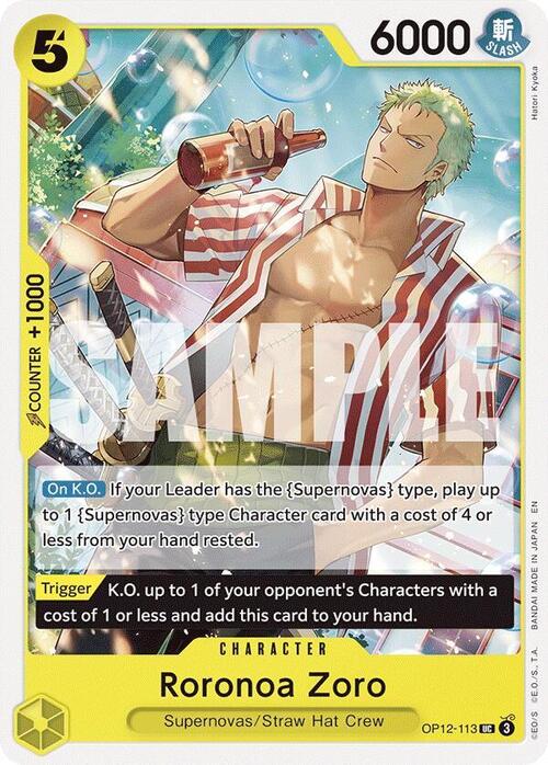Roronoa Zoro Card Front