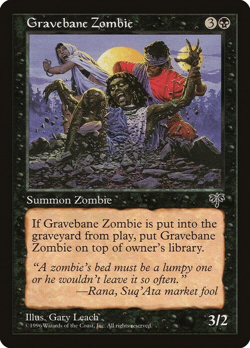 Gravebane Zombie Card Front
