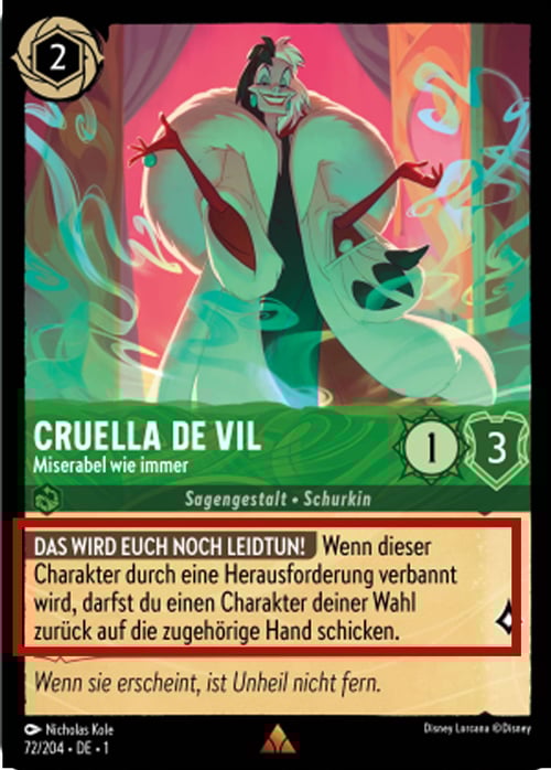 Cruella De Vil - Miserable As Usual Card Front