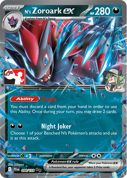 N's Zoroark ex Card Front