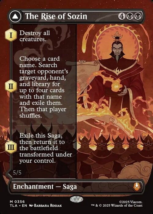 The Rise of Sozin // Fire Lord Sozin Card Front