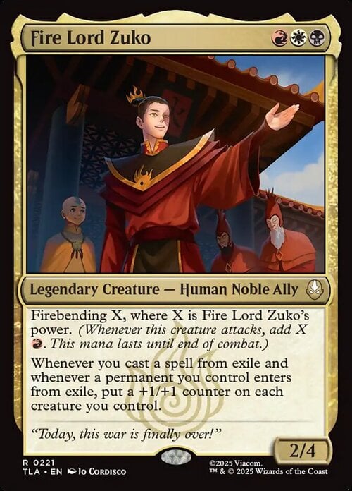 Fire Lord Zuko Card Front