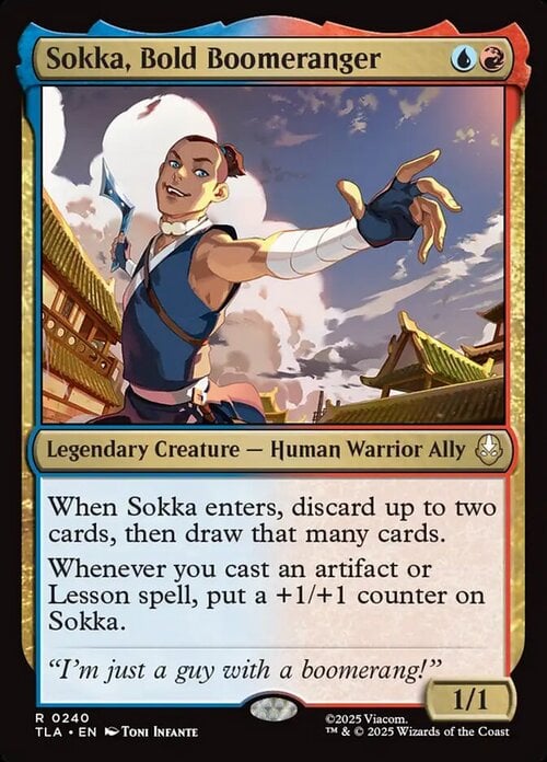 Sokka, Bold Boomeranger Card Front