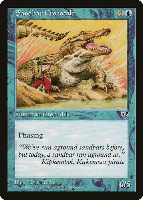 Sandbar Crocodile Card Front