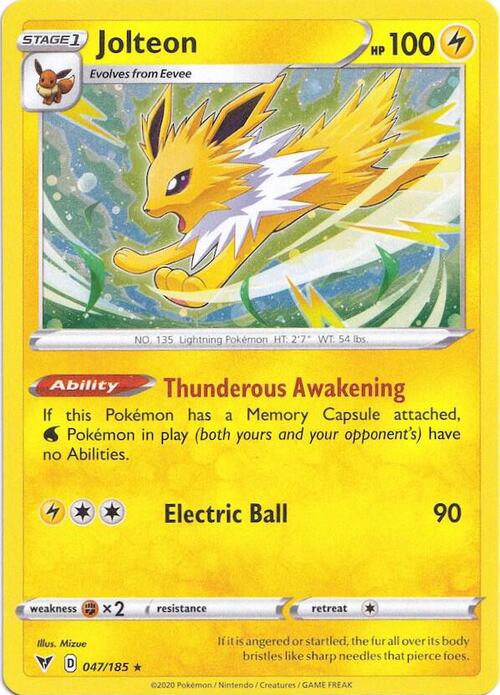 Jolteon Card Front