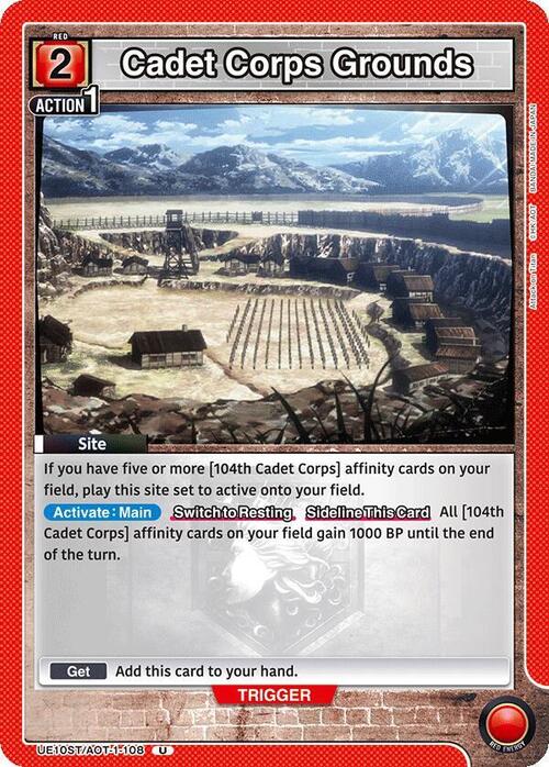 Cadet Corps Grounds Card Front